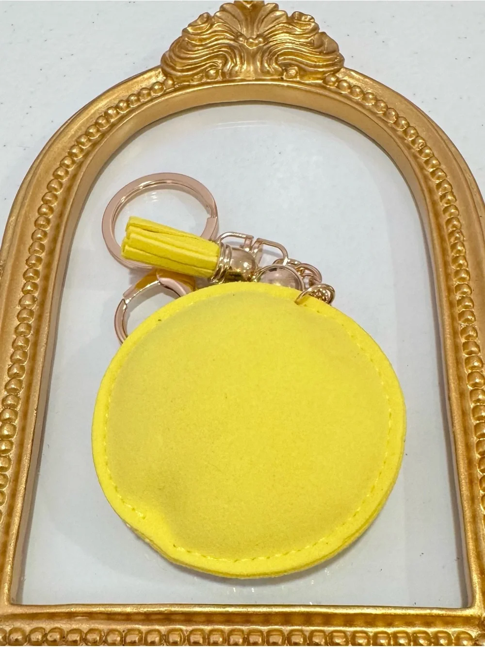 New Yellow Crystal M&M Keychain